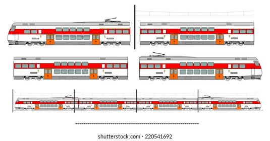 Kit contains: 1st and 2nd class motor unit, 2nd class coach car, , railroad track, overhead catenary and plan to build.