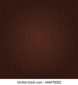 Kit for decorating festive greeting cards. Golden glitter ornaments on a brown background with glowing lights. Seamless pattern of golden elements on a brown backdrop.