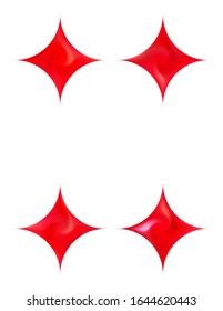 Kit of diamond-shaped abstract backgrounds. Creative style of 80th. Trendy soft color concept. Red smooth elegant colored, and easy editable modern gradient template.