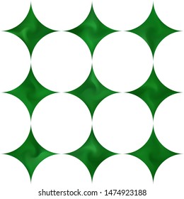 Kit of diamond-shaped abstract backgrounds. Minimal style of 80th. Trendy soft color polygon. Green smooth elegant colored, and easy editable modern gradient template.