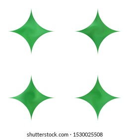 Kit of diamond-shaped abstract backgrounds. Trendy soft color quadrangle. Cool style of 80th. Green smooth elegant colored, and easy editable modern gradient template.