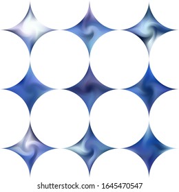 Kit of diamond-shaped gradient backgrounds. Simple style of 80th. Trendy soft color illustration. Blue modern, natural cover for your creative projects and graphic design.
