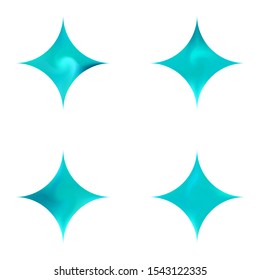 Kit of diamond-shaped gradient backgrounds. Trendy soft color pastel. Surreal style of 80th. Blue modern, natural cover for your creative projects and graphic design.