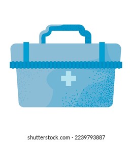 kit first aid over white