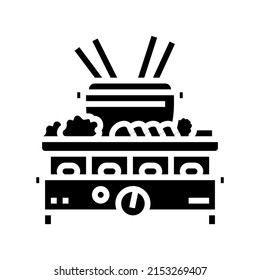Kit fondue glyph Symbol Vektorgrafik. Kit-Schriftzeichen. isoliertes Kontursymbol