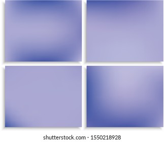 Kit of gradient trendy mesh backgrounds. Creative backdrops with soft shadow. Vector illustration art. Blue eco templates for your poster, banner or graphic design.