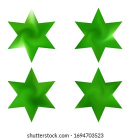 Kit de fondos hexagramas borrosos. Símbolos religiosos populares sagrados. Buen color pastel. Tapas abstractas verdes modernas para tu diseño gráfico o proyectos creativos.