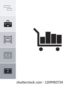 Kit icon. collection of 6 kit filled and outline icons such as luggage storage, toolbox, luggage. editable kit icons for web and mobile.