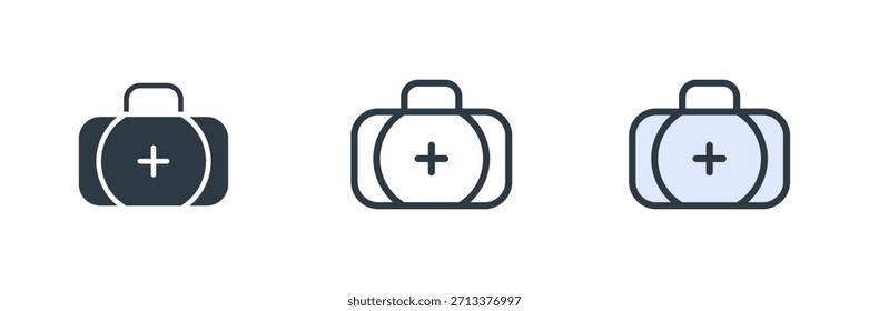 Conjunto de iconos de kit Ilustración vectorial. línea, glifo, símbolo de color aislado sobre fondo blanco