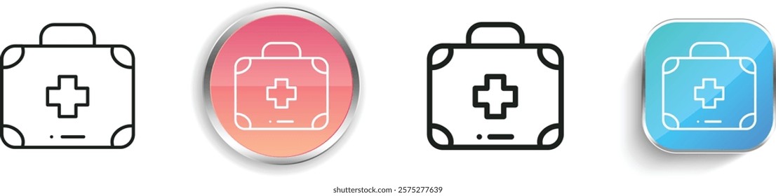 kit icon. Thin Linear, Regular and Button Style Design Isolated On White Background