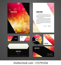 Kit of identity solutions for corporate or business which includes CD cover, business card, letter head designs. All in EPS10