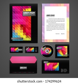 Kit of identity solutions for corporate or business which includes CD cover, business card, letter head designs. All in EPS10