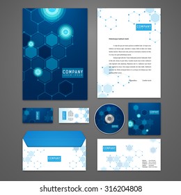 Kit of identity solutions for corporate or business which includes CD cover, business card, letter head designs. All in EPS10