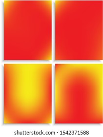 Kit of modern blurry original backgrounds. Vector illustration art. Flat backdrop with soft shadow. Yellow abstract colorful design for poster, presentation and banner.