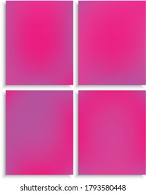 Kit of modern blurry original backgrounds. Vector illustration concept. Cool backdrop with soft shadow. Violet abstract colorful design for poster, presentation and banner.