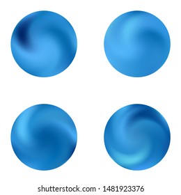 Kit with modern round mesh backgrounds. Trendy soft color effect. Neon retro style of 80th. Blue celebration templates for your cards, invitation, brochure and calendar.