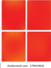 Kit of original gradient mesh backgrounds. Vector illustration pastel. Flat backdrops with soft shadow. Red modern abstract design for mobile app and user interface.