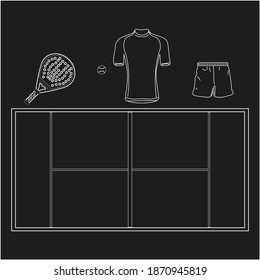 ilustraciones de pádel de kit sobre el vector de fondo blanco