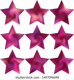 Kit of pentagram blurred backgrounds. Cool style of 90th, 80th. Trendy soft color art. Violet modern abstract covers for your graphic design or creative projects.
