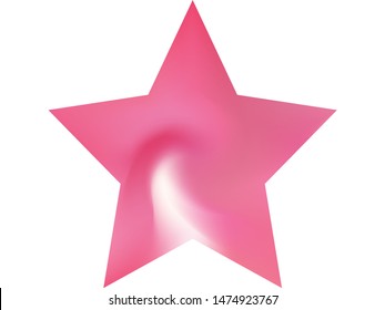 Kit of pentagram blurred backgrounds. Flat style of 90th, 80th. Trendy soft color logo. Pink modern abstract covers for your graphic design or creative projects.