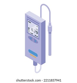 Kit Ph Meter Icon Isometric Vector. Water Test. Scale Value