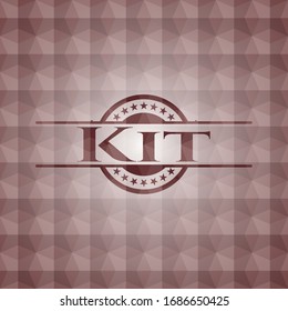 Kits-rotes, nahtloses geometrisches Emblem.