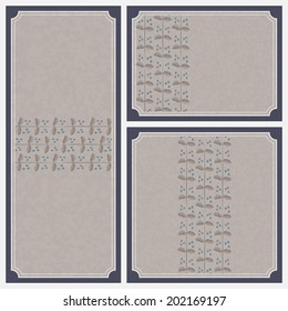 Kit of three postcards with flowers