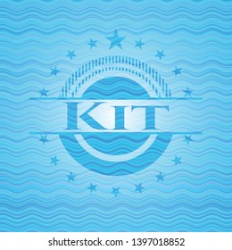 Kit water badge background. Vector Illustration. Detailed.