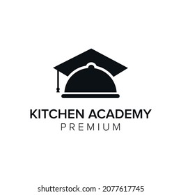 Kitchen Academy Logo Icon Vector Template