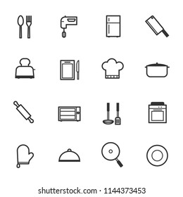 Kitchen Accessories and Cooking Icons, Vector Illustration Design