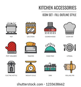 kitchen accessories icon, isolated on white background