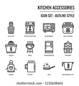 kitchen accessories icon, isolated on white background