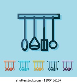 kitchen accessories line icon, filled outline vector sign, linear style pictogram isolated on white. Symbol, logo illustration. Editable stroke. Pixel perfect