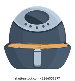 Kitchen air fryer icon cartoon vector. Cook food. Hot meal