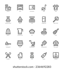 Kitchen Appliance icon pack for your website, mobile, presentation, and logo design. Kitchen Appliance icon outline design. Vector graphics illustration and editable stroke.