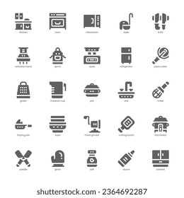 Kitchen Appliance icon pack for your website, mobile, presentation, and logo design. Kitchen Appliance icon solid design. Vector graphics illustration and editable stroke.