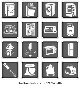 Kitchen appliance icons