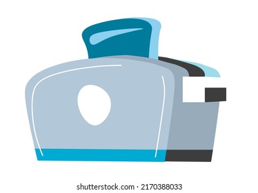 Kitchen appliances for cooking and making dish, breakfast or dinner. Isolated toaster for crunchy bread. Electric technical devices, electronic gadgets for home. Vector in flat style illustration