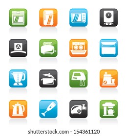 kitchen appliances  and equipment icons - vector icon set