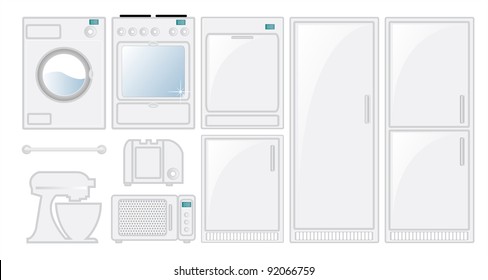 Kitchen appliances in a fresh modern style