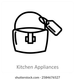Kitchen Appliances and kitchen icon concept
