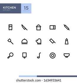 Kitchen Appliances icon pack in outline style