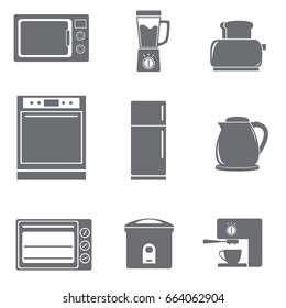 kitchen appliances icon. vector illustration.