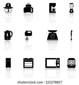  Kitchen appliances icons 