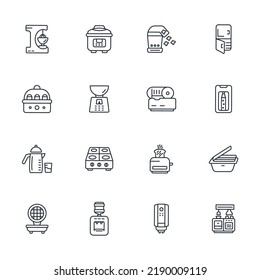 kitchen appliances icons  symbol vector elements for infographic web