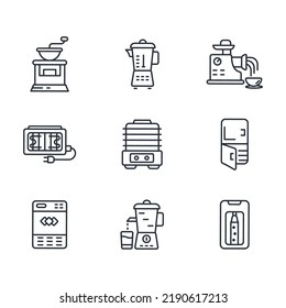 kitchen appliances icons  symbol vector elements for infographic web