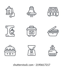 Symbole für Küchengeräte, Vektorelemente für Infografik-Web