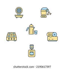 kitchen appliances icons  symbol vector elements for infographic web