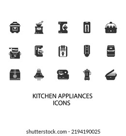 kitchen appliances icons  symbol vector elements for infographic web