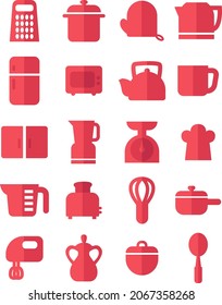 Kitchen appliances, illustration, vector, on a white background.